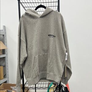 Essentials Heather Gray Men's Hoodie